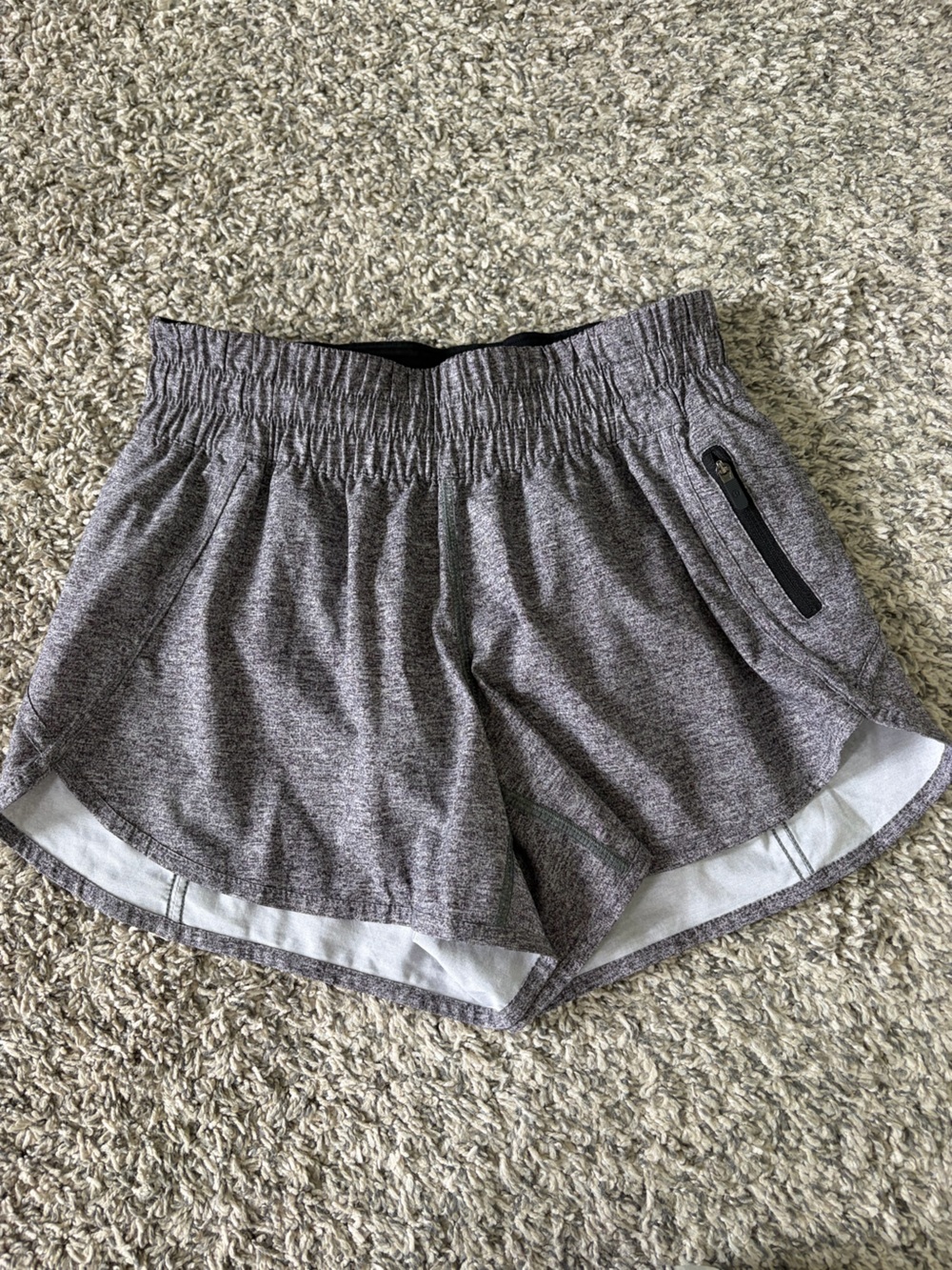lululemon athletica Heather Gray Women’s Running Shorts